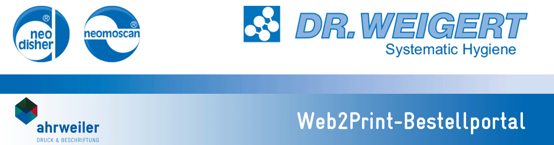 Web2Print Bestellportal Dr. Weigert